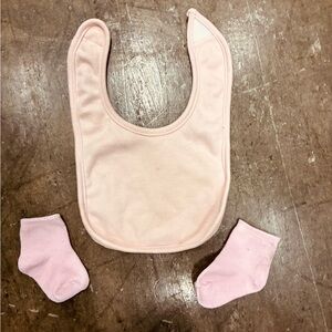 Baby Gear Soft Pink Bib and Socks Set